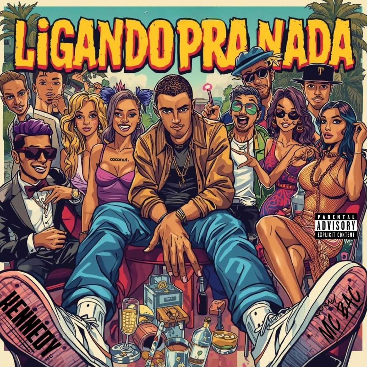 ligando pra nada (feat. Mc bac) [Nasci no beat Remix] - Single by Kennedy Mc album cover