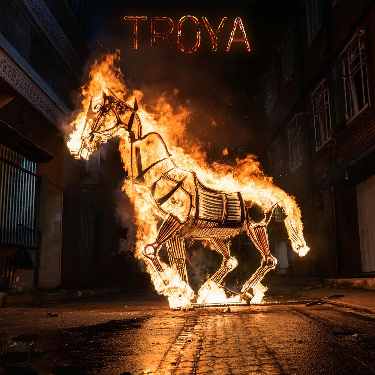 Troya (feat. BRJ & Udkz) - Single by La Última Rima album cover