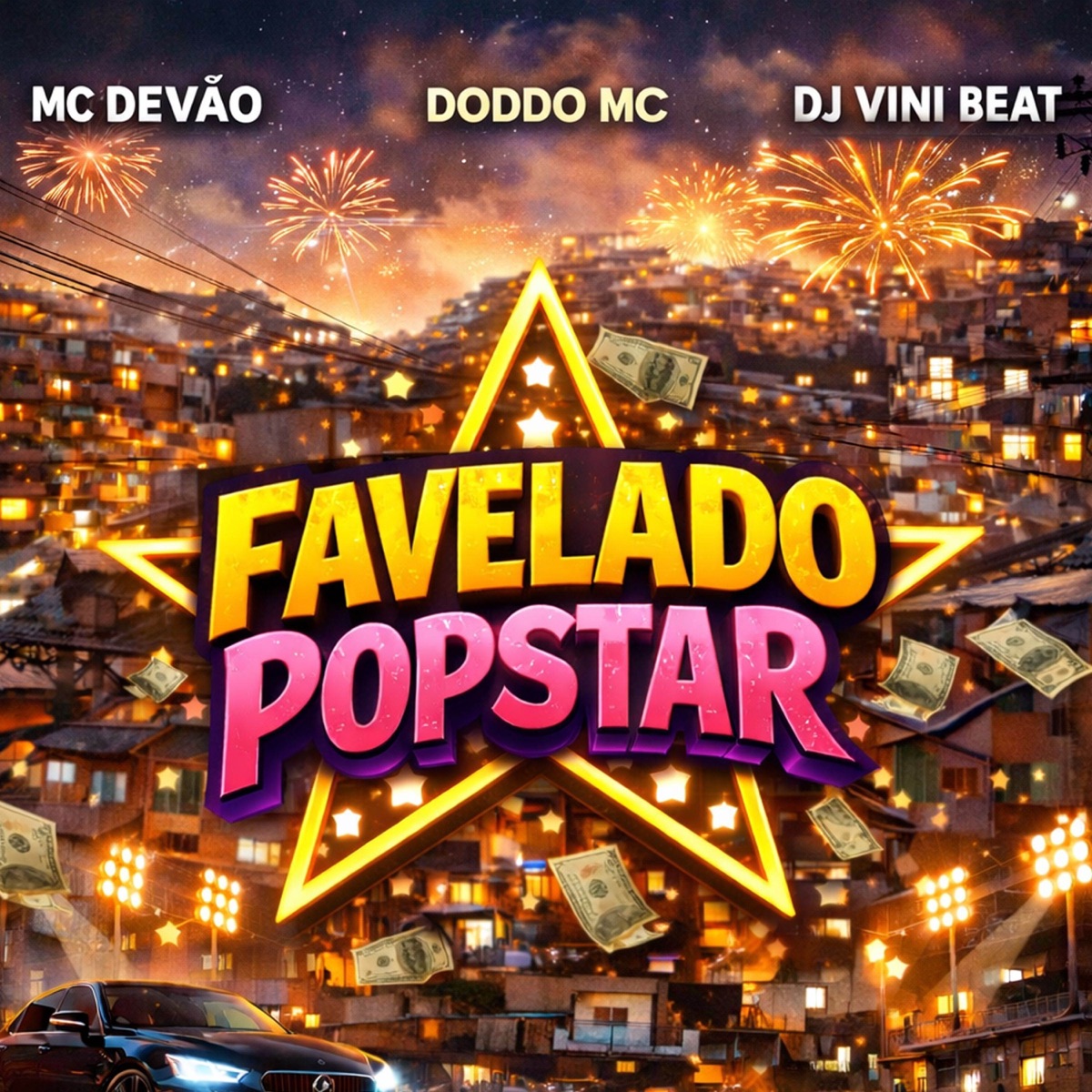 Favelado Popstar - Single by DJ Vini Beat, doddo mc & Mc Devão album cover