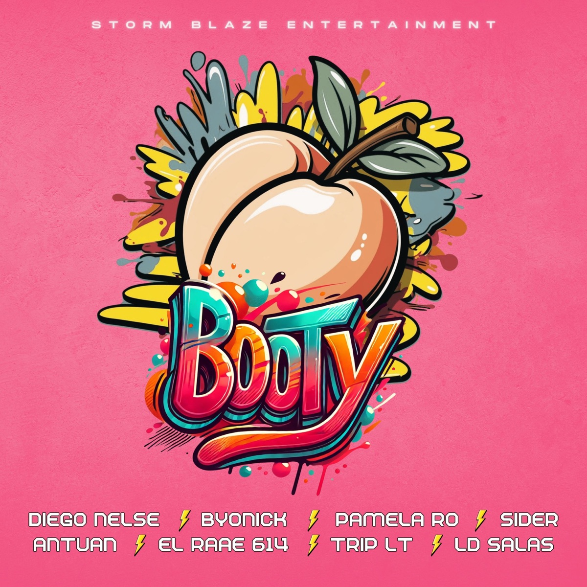 Booty - Single by Diego Nelse, Byonick, Pamela Ro, Sider, Antuan, El Raae 614, Trip LT & Ld Salas album cover