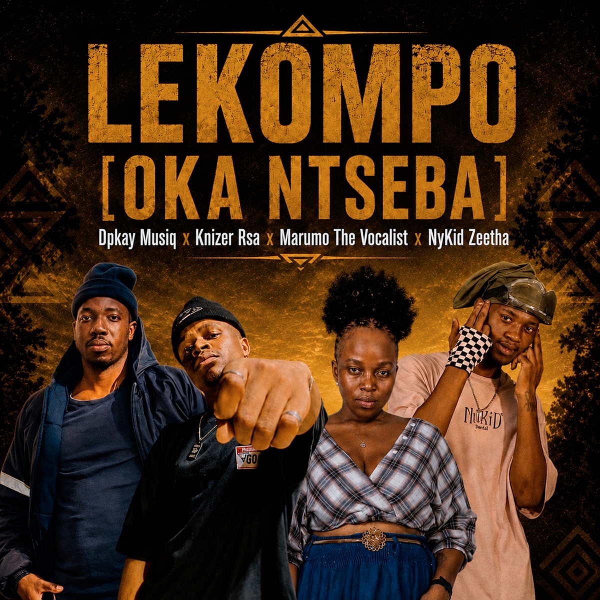 Lekompo [Oka Ntseba] [feat. Knizer Rsa, Marumo the vocalist & Nykid Seetha] - Single by DPKAY MUSIQ album cover