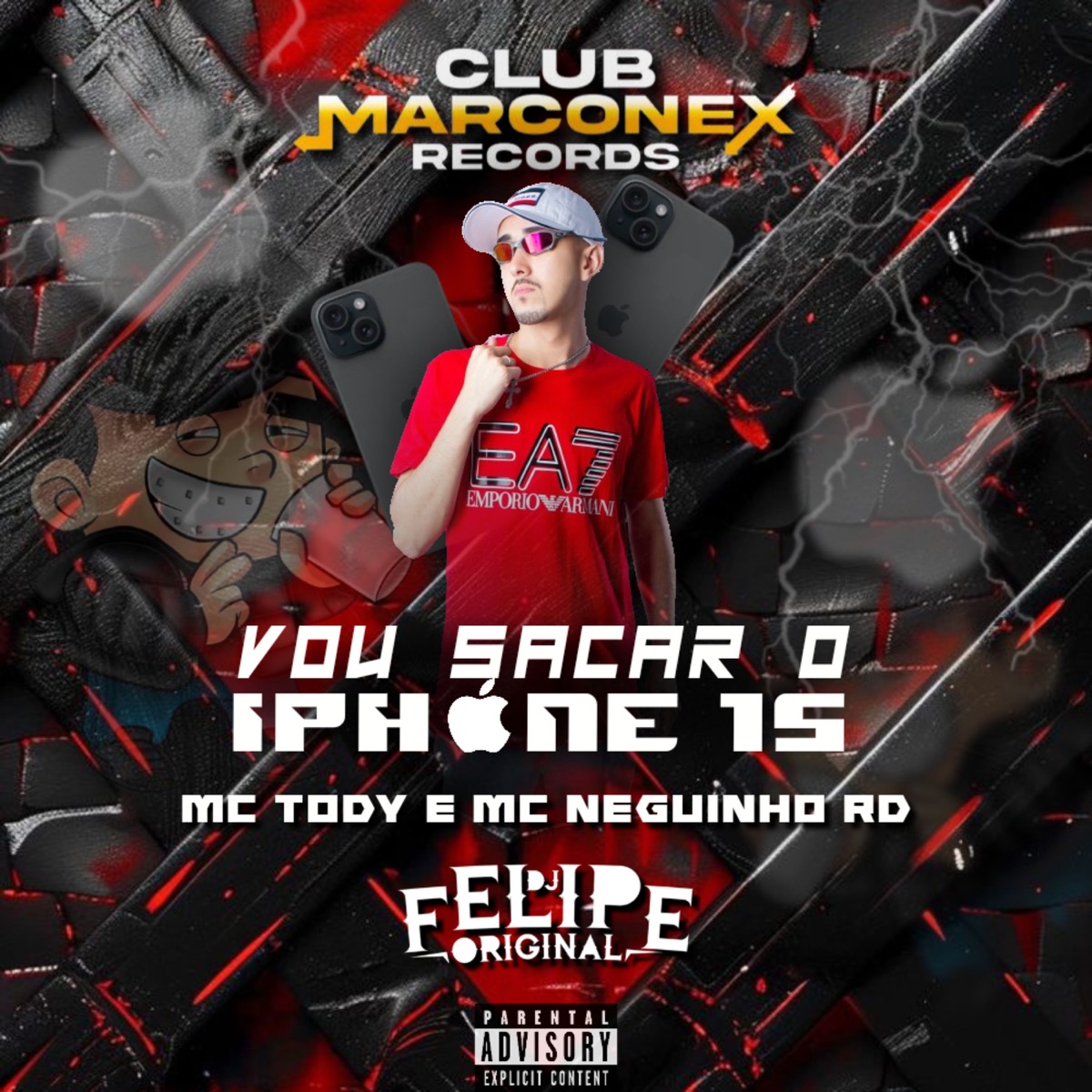 VOU SACAR O IPHONE 15 - Single by DJ FELIPE ORIGINAL, Mc Tody & Mc Neguinho RD album cover