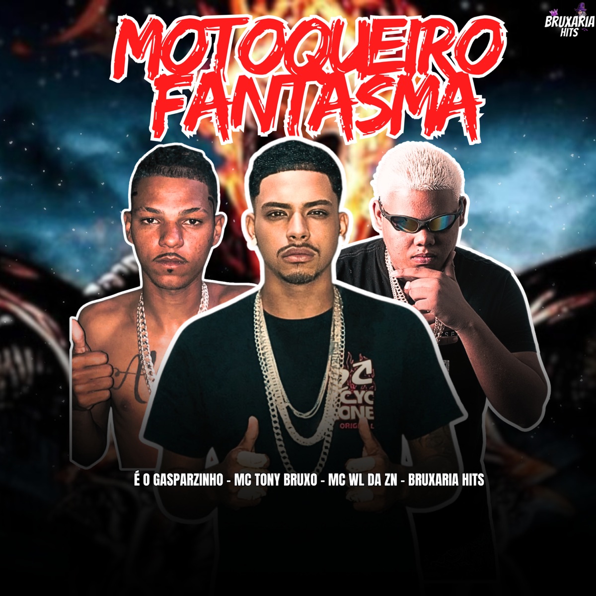 Motoqueiro Fantasma - Single by Mc Tony Bruxo, Mc Wl Da Zn & É o Gasparzinho album cover