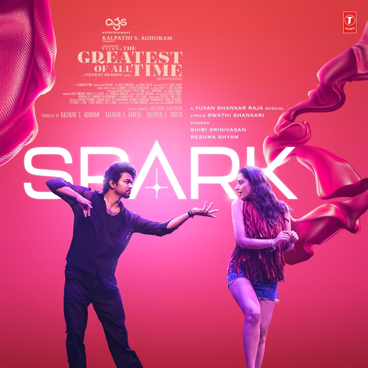 Spark (From "The Greatest Of All Time") - KANNADA - Single by Shibi Srinivasan, Reshma Shyam & Swathi Shankari album cover