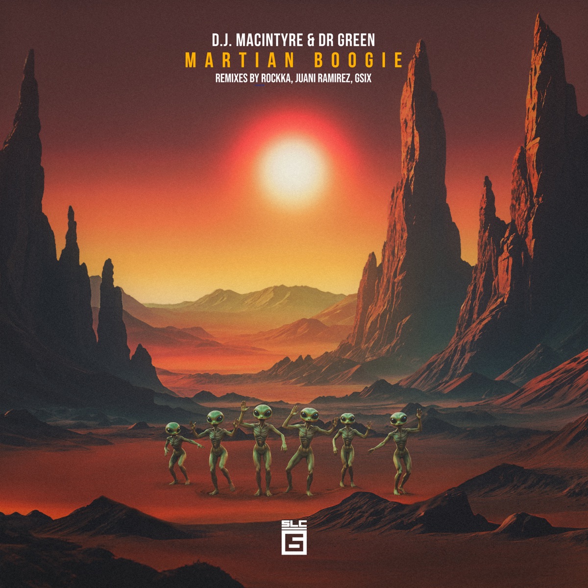 Martian Boogie - EP by D.J. MacIntyre, Dr Green & Rockka album cover
