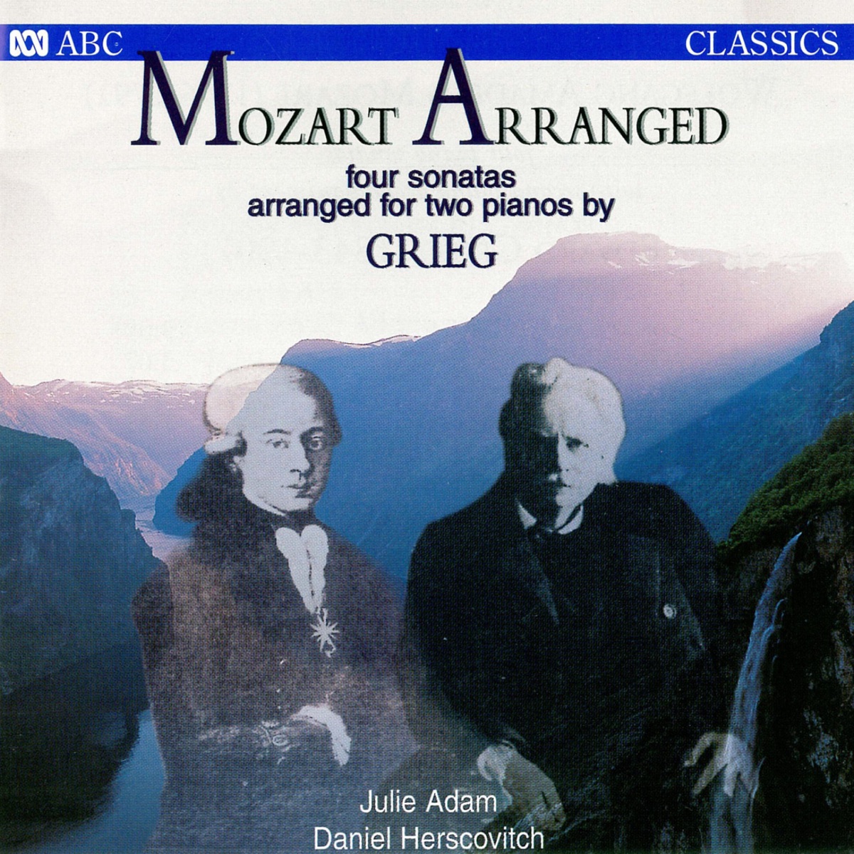 Mozart Arranged: Four Sonatas Arranged for Two Pianos by Grieg by Daniel Herscovitch & Julie Adam album cover