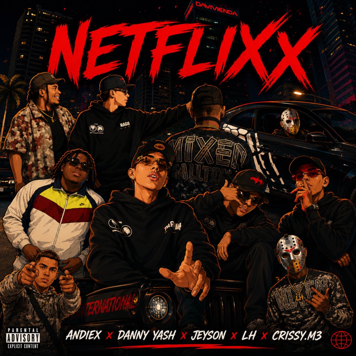 NETFLIXX (feat. Crissy) - Single by Andiex, Danny Yash, LH & Jeyson album cover