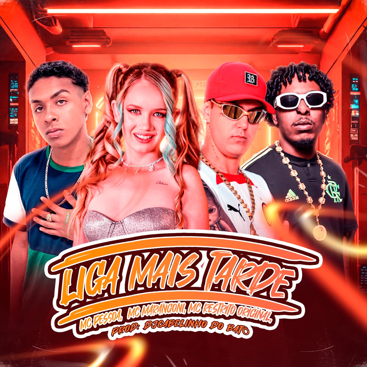 Liga Mais Tarde - Single by MC RESTRITO ORIGINAL, MC Pessoa & Mc Marangoni album cover