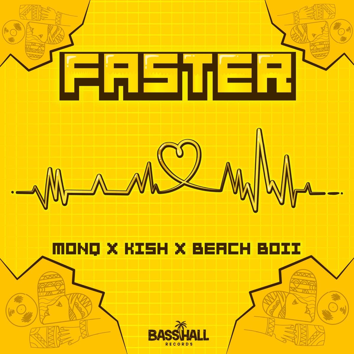 Faster - Single by Monq, Beach Boii & Kish album cover