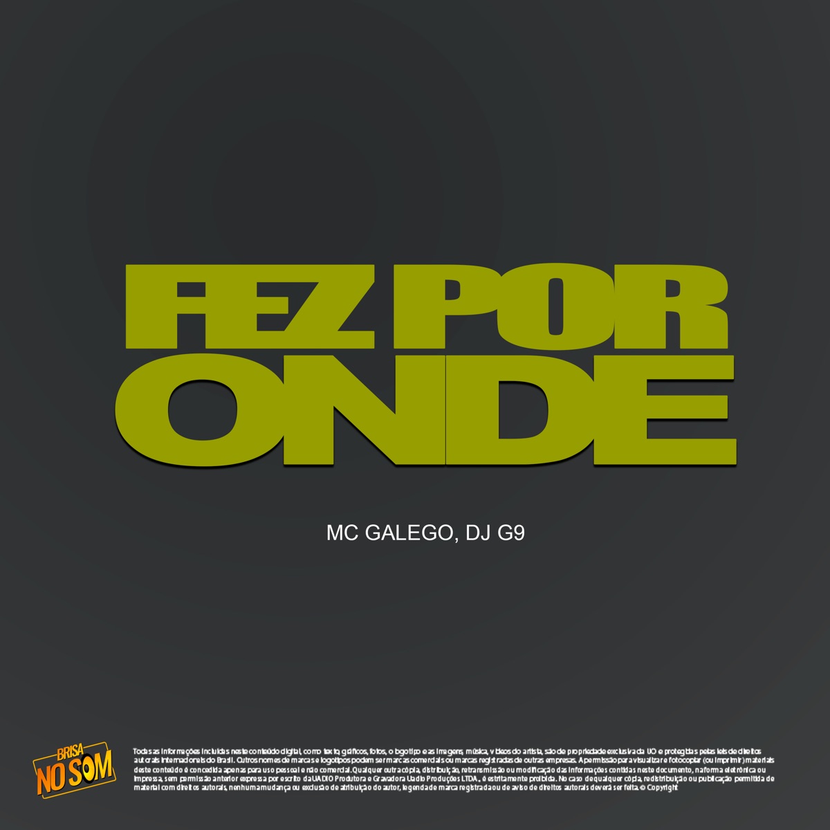 FEZ POR ONDE - Single by MC Galego & Dj G9 album cover
