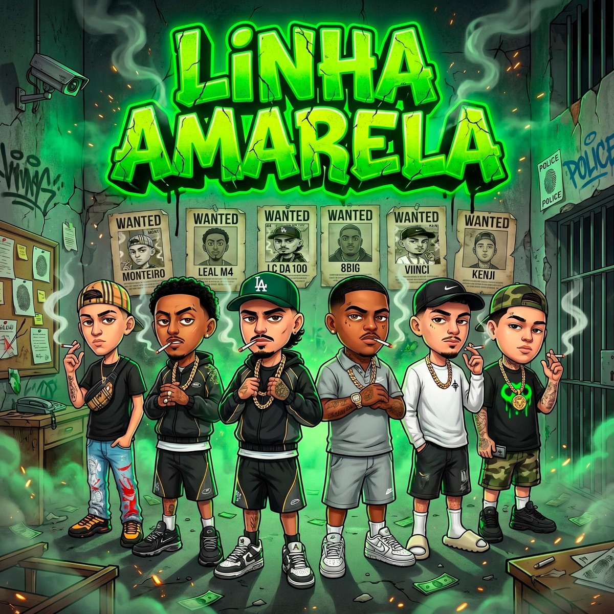 LINHA AMARELA - Single by The Box, Lc da 100, 25monteiro, Leal M4, 8Big, VIINCI, Kenji & Biggie Diehl album cover