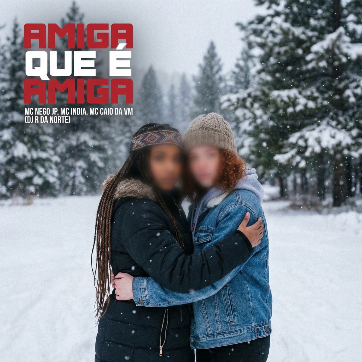AMIGA QUE É AMIGA - Single by MC Nego JP, Mc India, MC CAIO DA VM & RDANORTE album cover