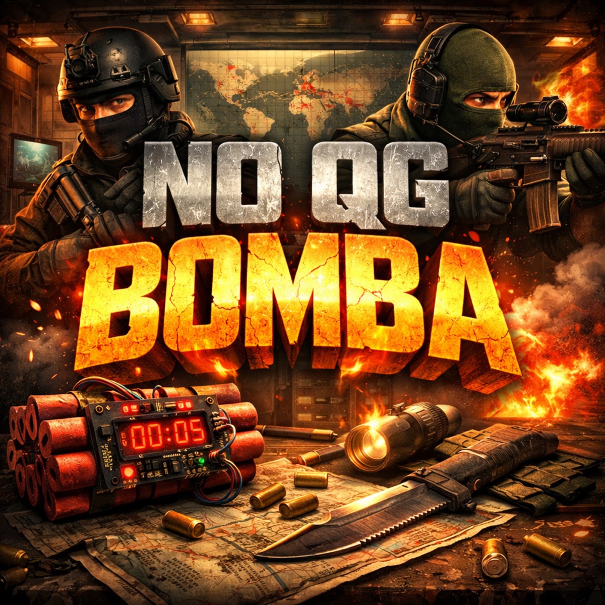 NO QG BOMBA - Single by DJ KELVINHO DA ZS, MC DU DA VB & Diamante Negro album cover