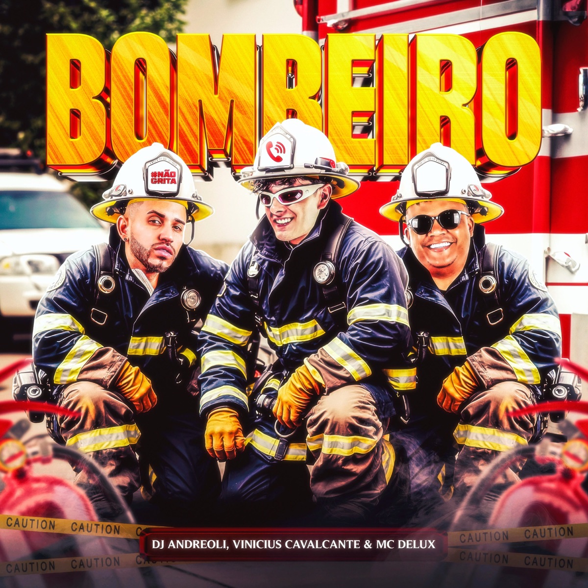Bombeiro (feat. Eletromix) - Single by DJ Andreoli, Vinicius Cavalcante & Mc Delux album cover