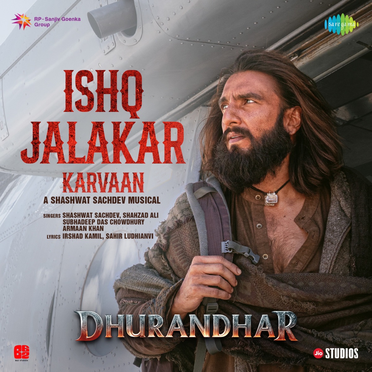 Ishq Jalakar - Karvaan (From "Dhurandhar") - Single by Shashwat Sachdev, Shahzad Ali, Subhadeep Das Chowdhury, Roshan, Armaan Khan, Irshad Kamil & Sahir Ludhianvi album cover
