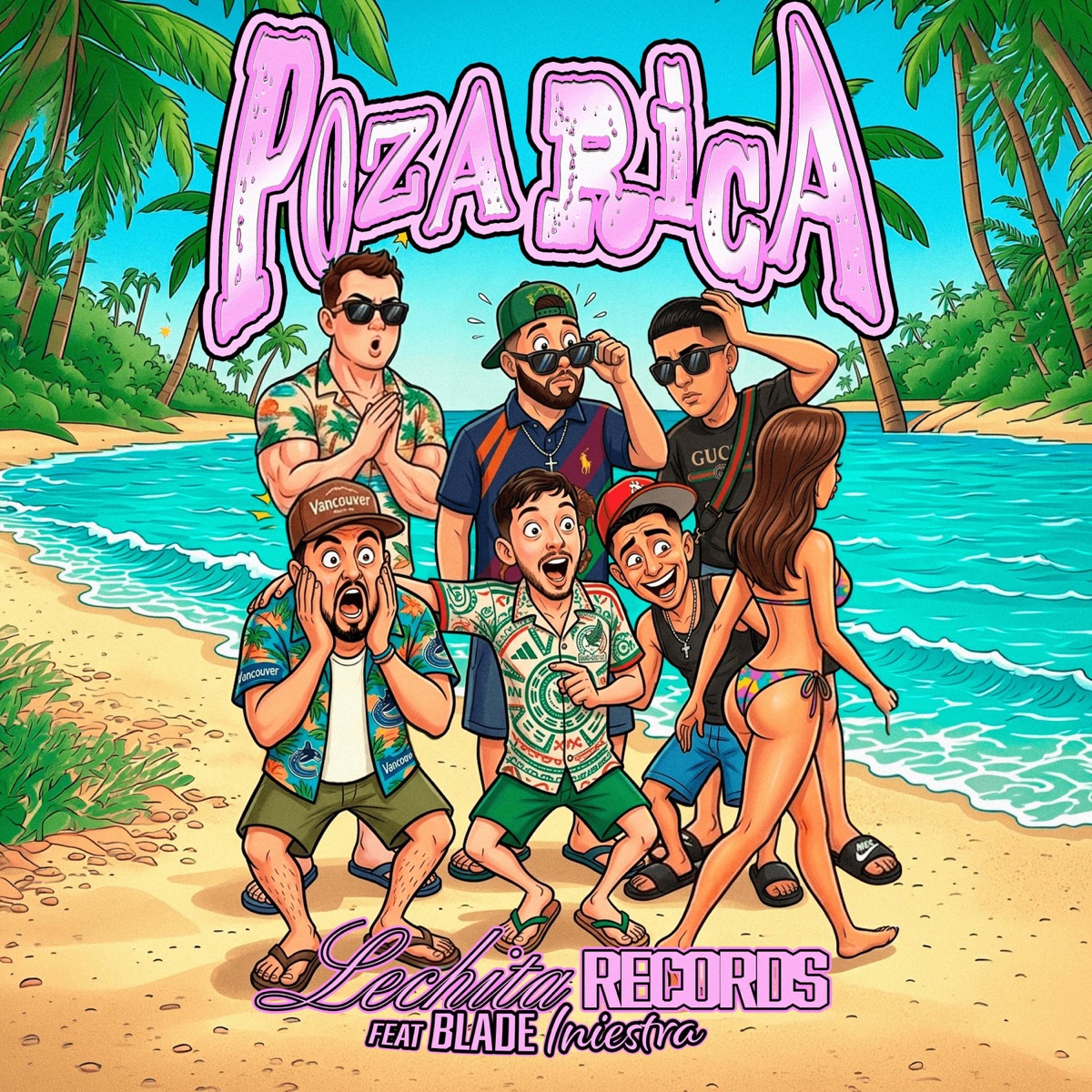 PozA RicA (feat. Gaucho GB, Tu Nene Tex Tex & Jhonn Kiss) - Single by Lechita Records album cover