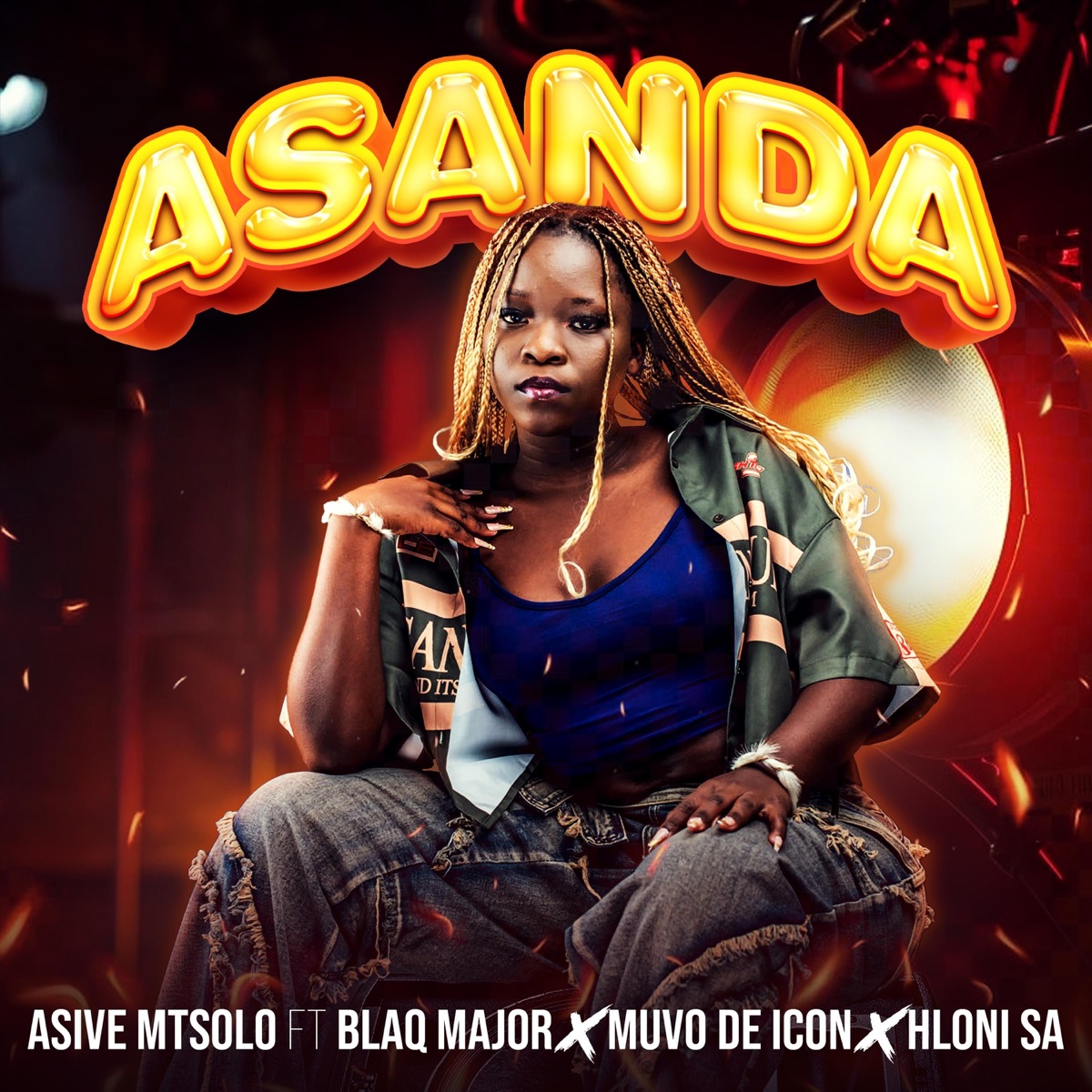 Asanda (feat. Blaq Major, Muvo De Icon & Hloni Sa) - Single by Asive Mstolo album cover