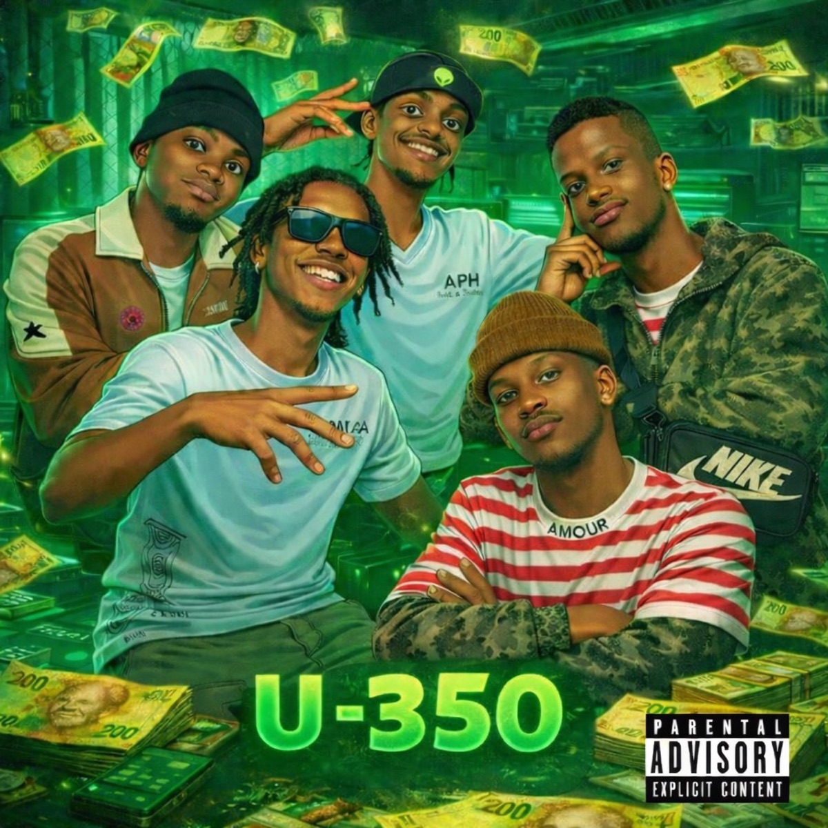 U-350 (feat. CWEPHESHE, NON CABASHIN, BABY XSA & JUNIOR TUMI) - Single by MK SKIES album cover
