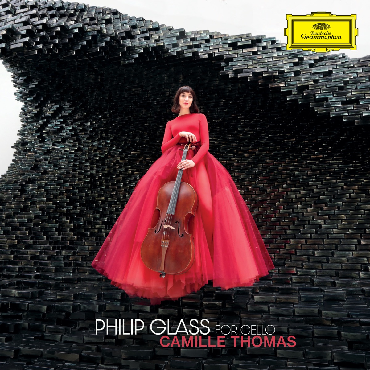 Philip Glass for cello by Camille Thomas, Brussels Philharmonic & Oscar Jockel album cover