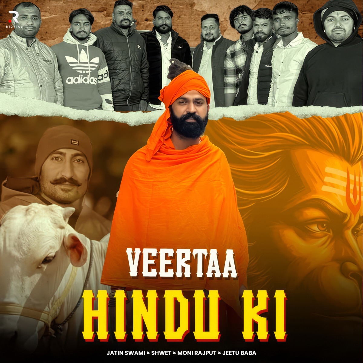 Veerta Hindu Ki - Single by Jatin Swami, Shwet & Moni Rajput album cover