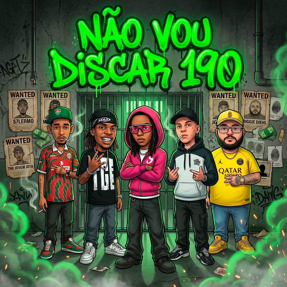 NÃO VOU DISCAR 190 - Single by The Box, M'DEP, TheJovemJota, S7lermo & Biggie Diehl album cover