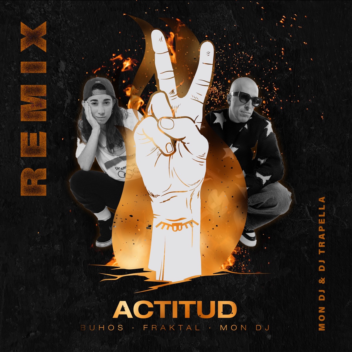 ACTITUD (feat. Fraktal) [Remix] - Single by Buhos album cover
