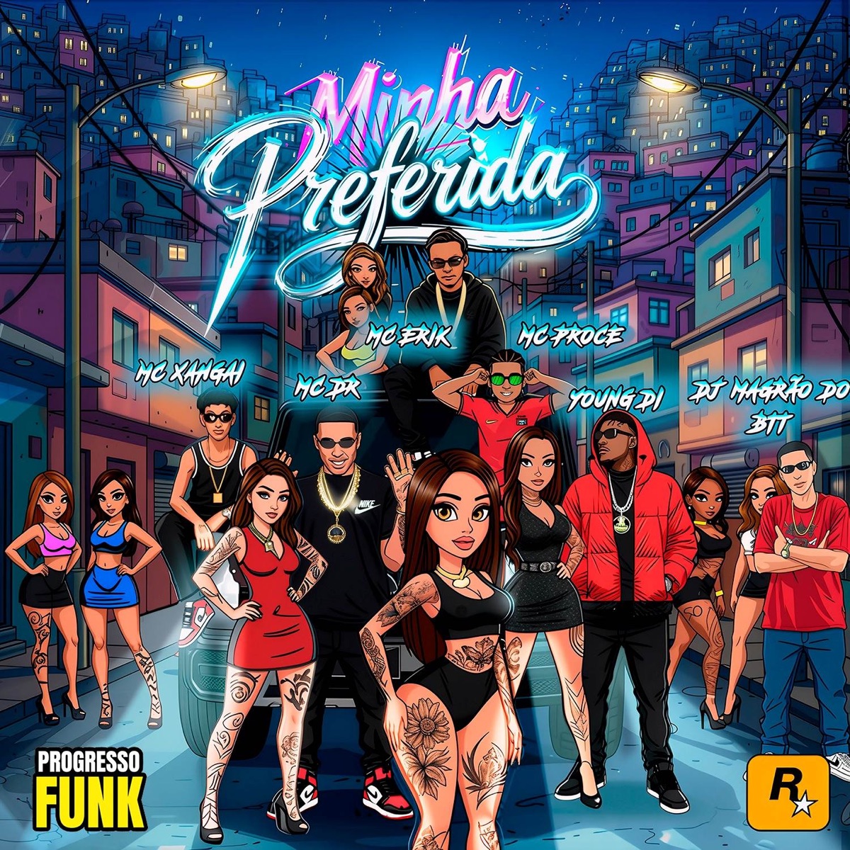 Minha Preferida (feat. MC Erik & Young D.I.) - Single by DJ Magrão do Btt, Mc DR, MC Proce & MC Xangai album cover