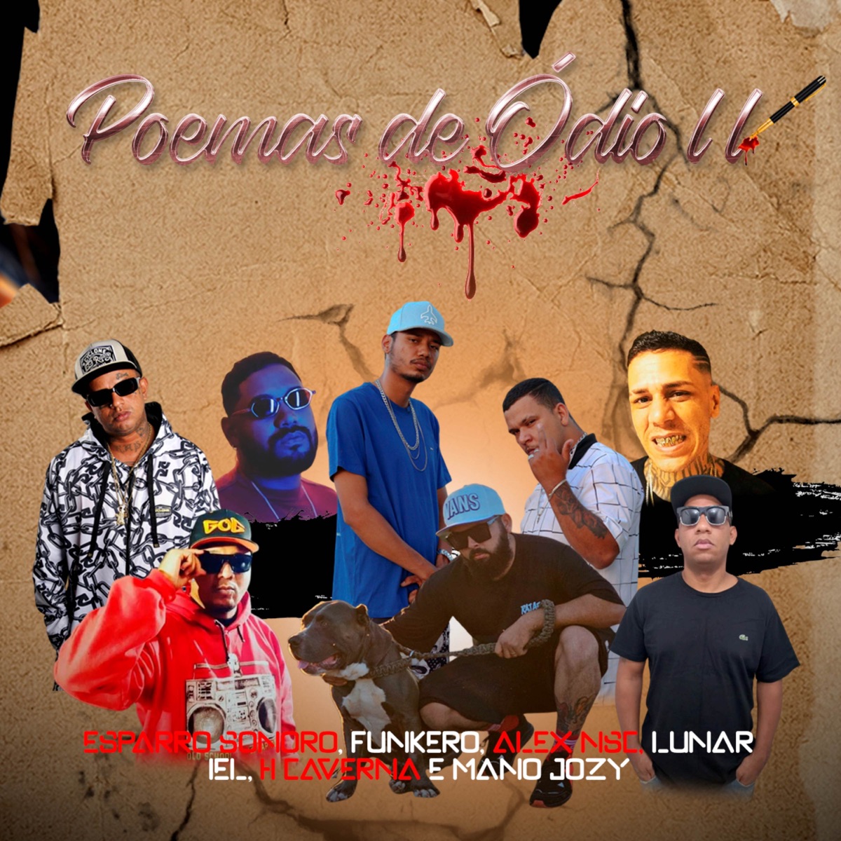 Poemas de Ódio 2 (feat. NSC, H.Caverna, Mano Jozy, iel, Funkero & Arthur Lunar) - EP by Esparro Sonoro album cover