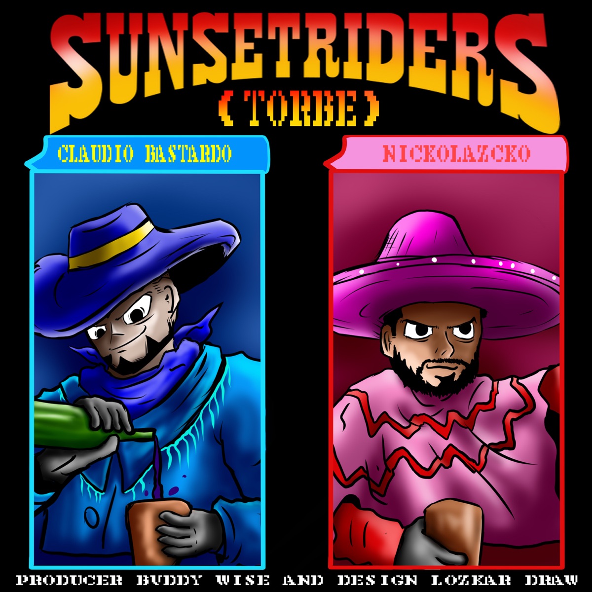 Sunset Riders (Torbe) [feat. BVDDY] - Single by Claudio Bastardo & Nickolazcko album cover
