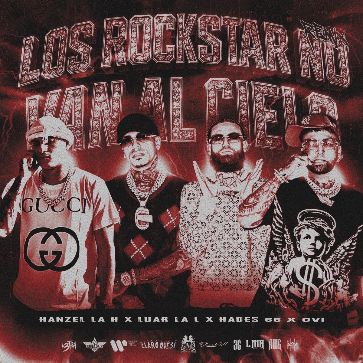 Los Rockstar No Van Al Cielo (Remix) - Single by Hanzel La H, Luar La L, Hades66 & Ovi album cover