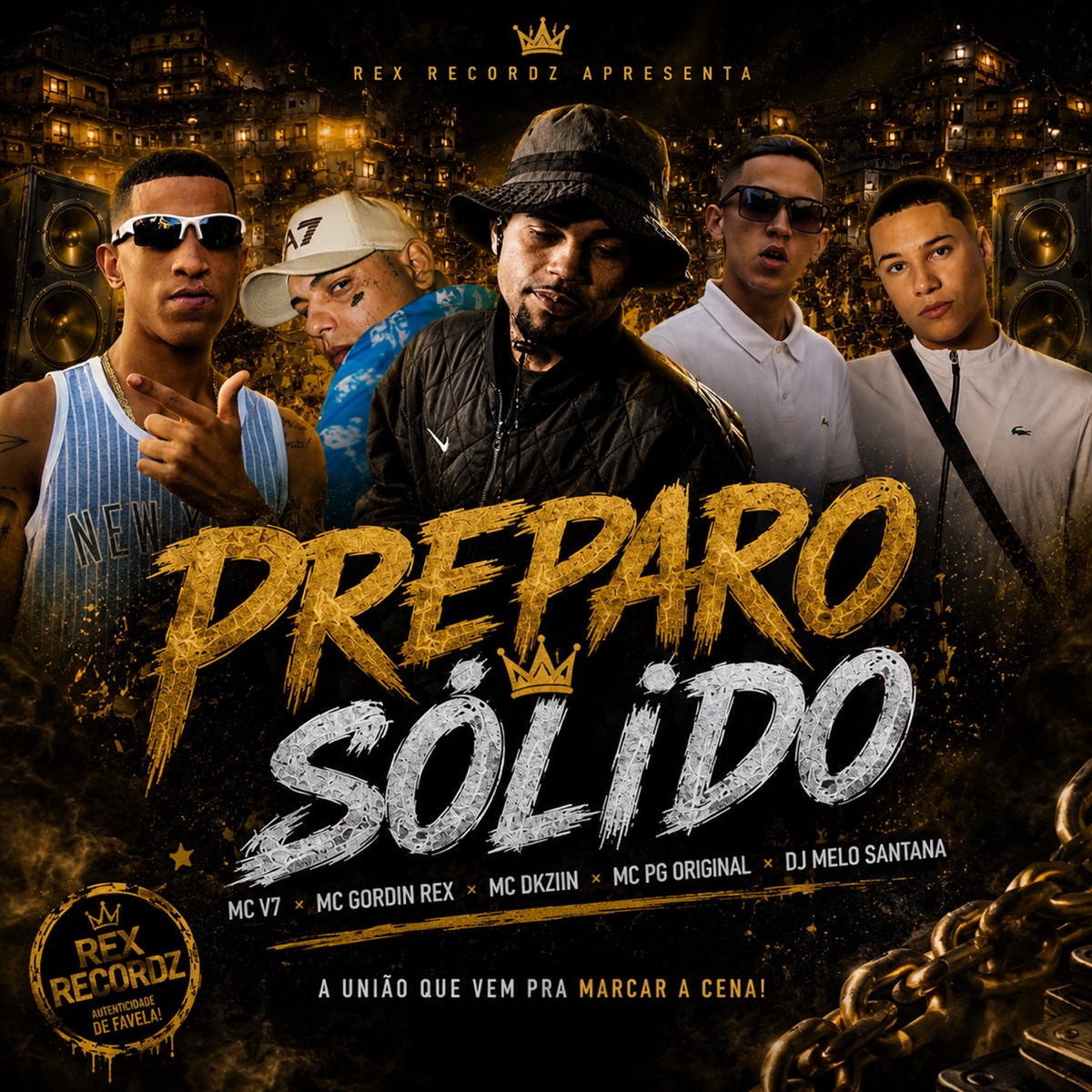 Preparo Solido (feat. Dj Melo Santana) - Single by MC Gordin Rex, Mc V7, Mc Pg & Mc Dkziin album cover