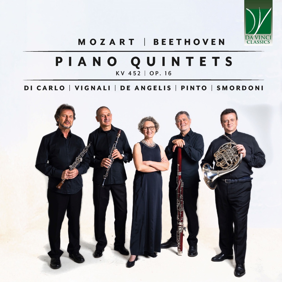 Mozart & Beethoven: Piano Quintets by Linda Di Carlo, Luca Vignali, Angelo De Angelis, Carmine Pinto & Eliseo Smordoni album cover