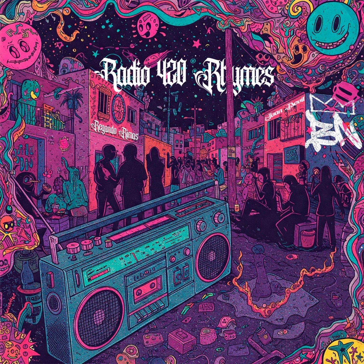 RADIO 420 RHYMES (feat. JUAN DEVIL) - Single by Regando Rimas album cover