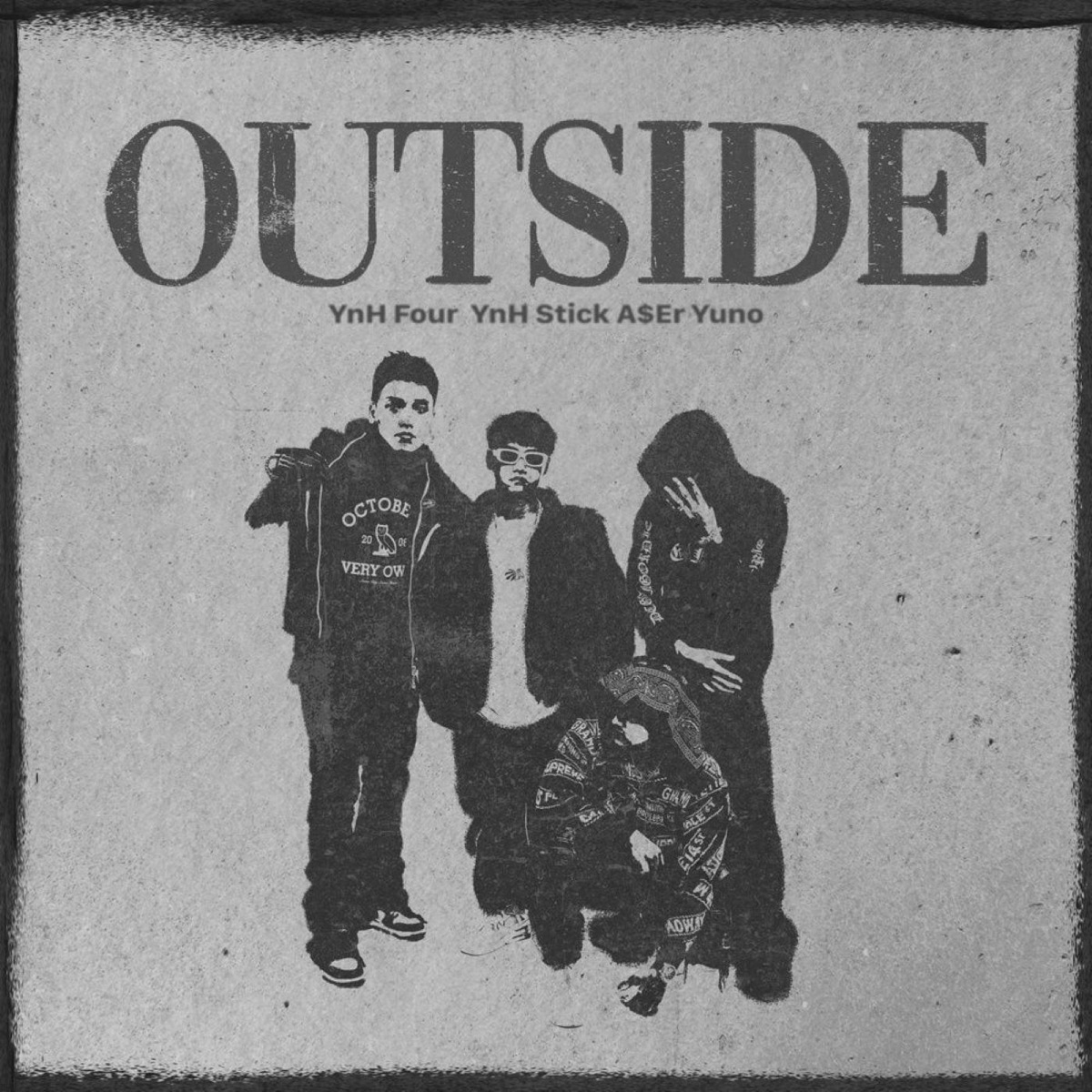 OUTSIDE - Single by Yuno, A$er, YnH Stick & YnH Four album cover