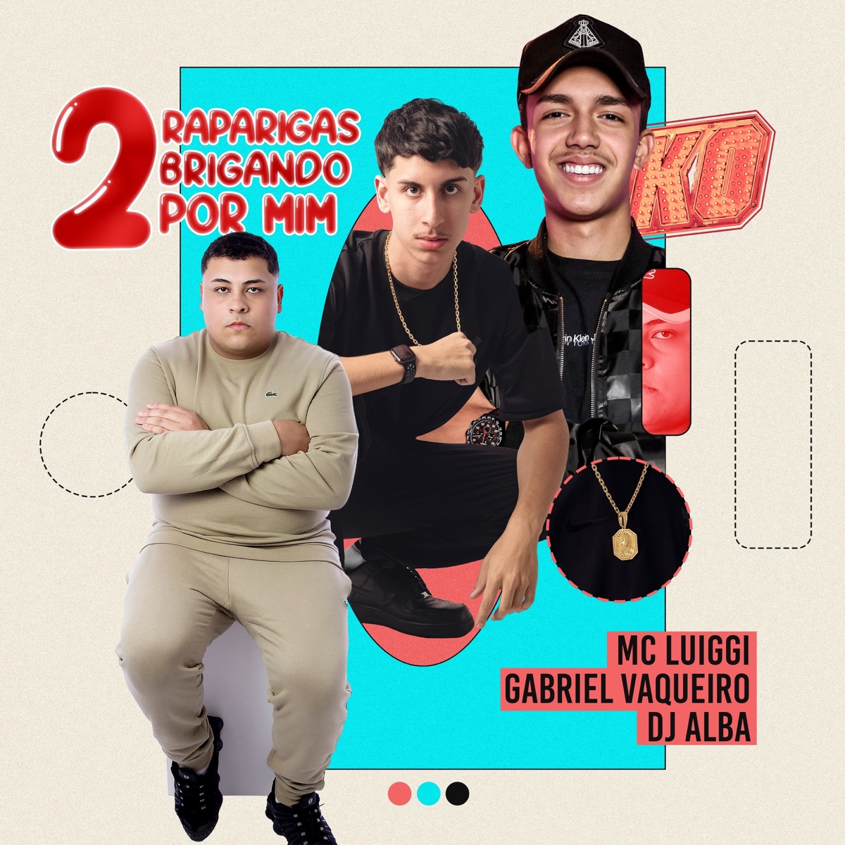 2 Raparigas brigando por mim - Single by Gabriel Vaqueiro, MC Luiggi & DJ ALBA album cover