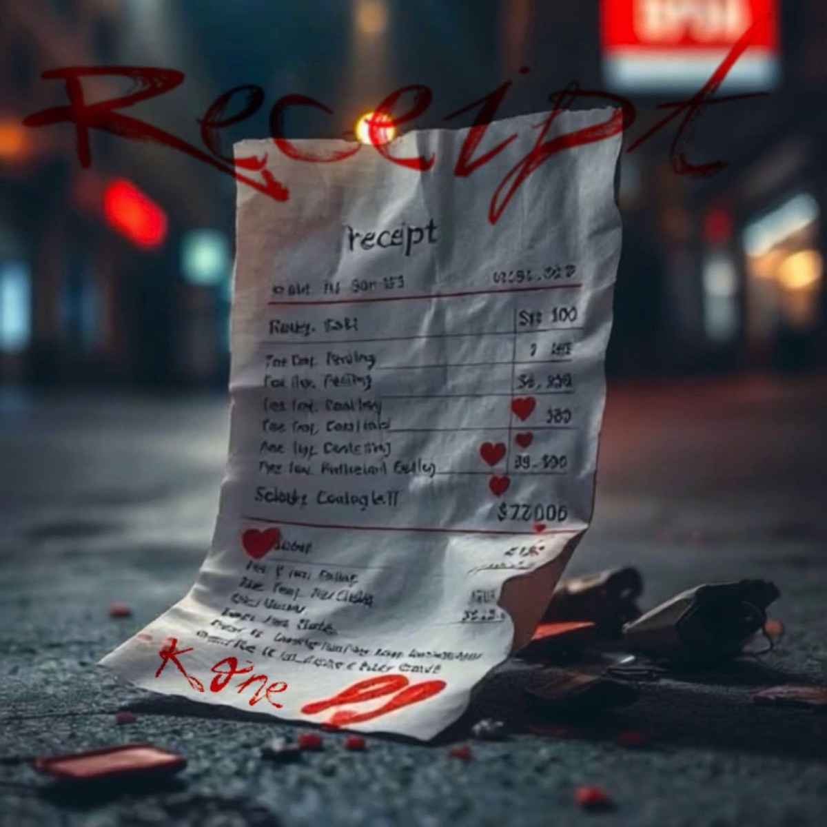 Receipts - Single by K'one album cover