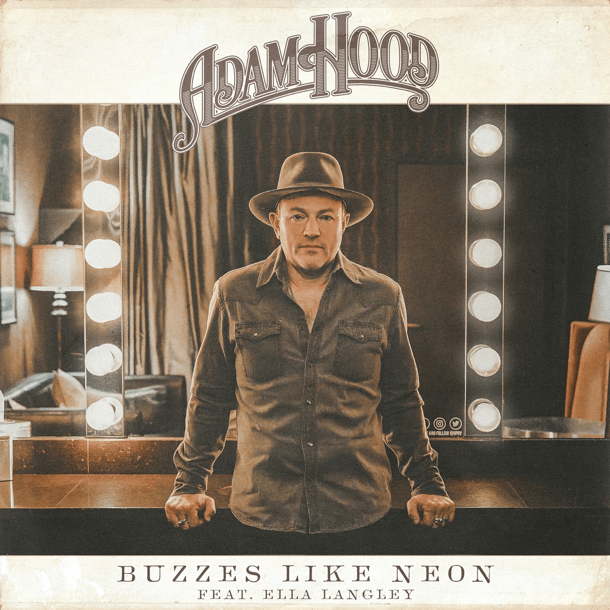 Buzzes Like Neon (feat. Ella Langley) - Single by Adam Hood album cover artwork