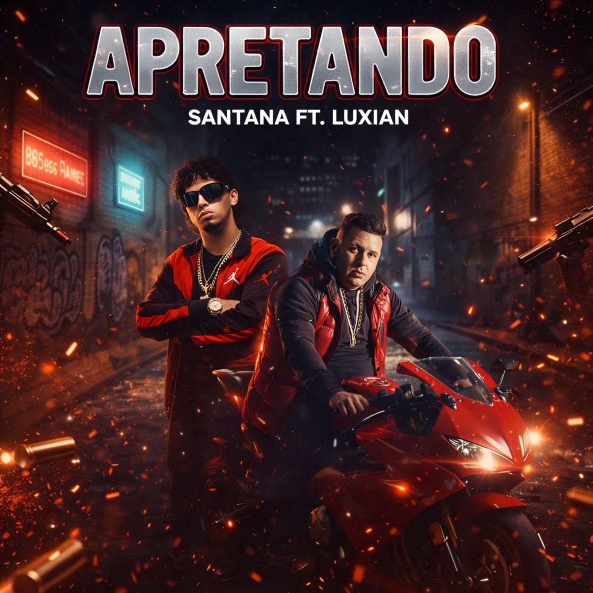 Apretando Santana (feat. Luxian) - Single by SANTANAGLD album cover