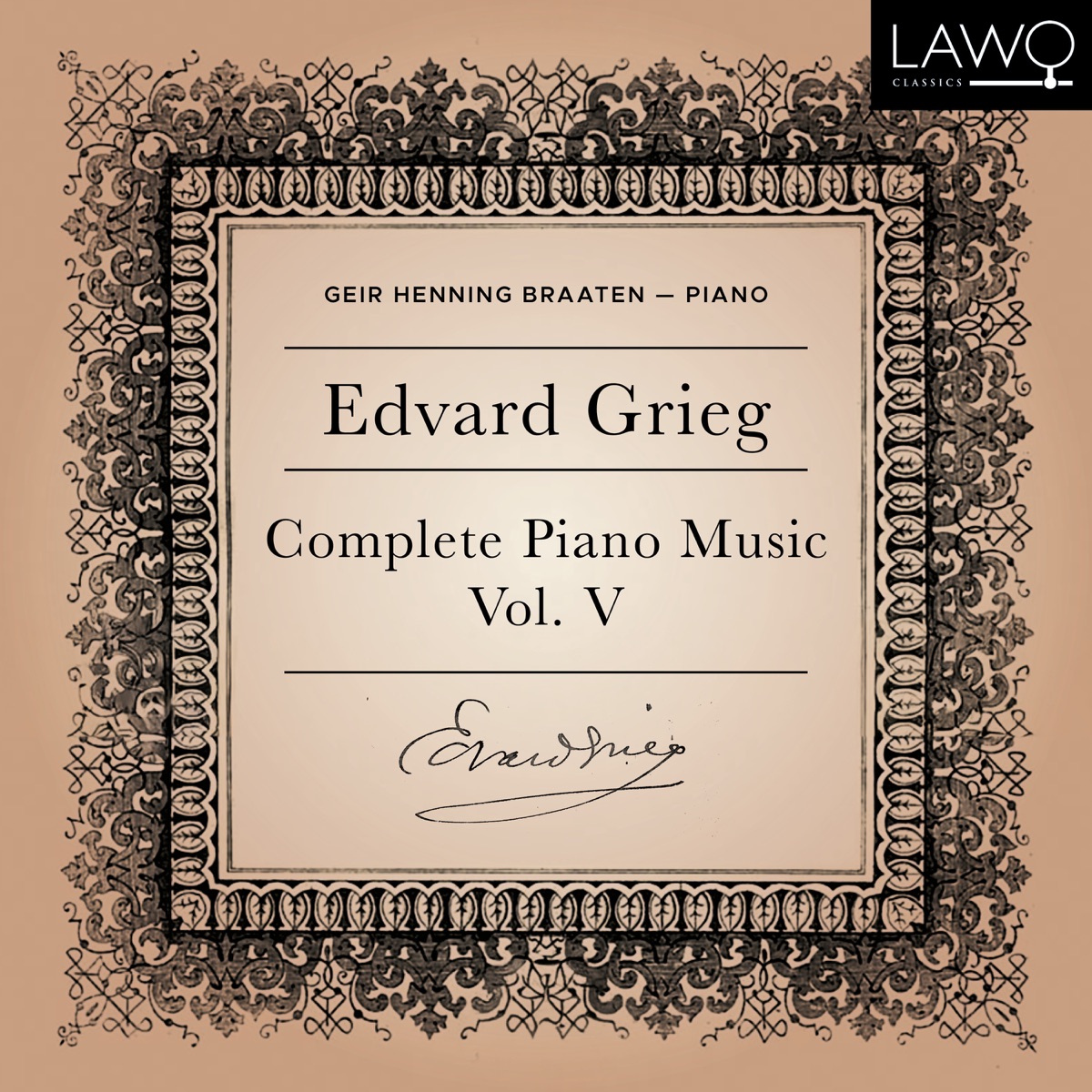 Edvard Grieg Complete Piano Music Vol. 5 by Geir Henning Braaten album cover