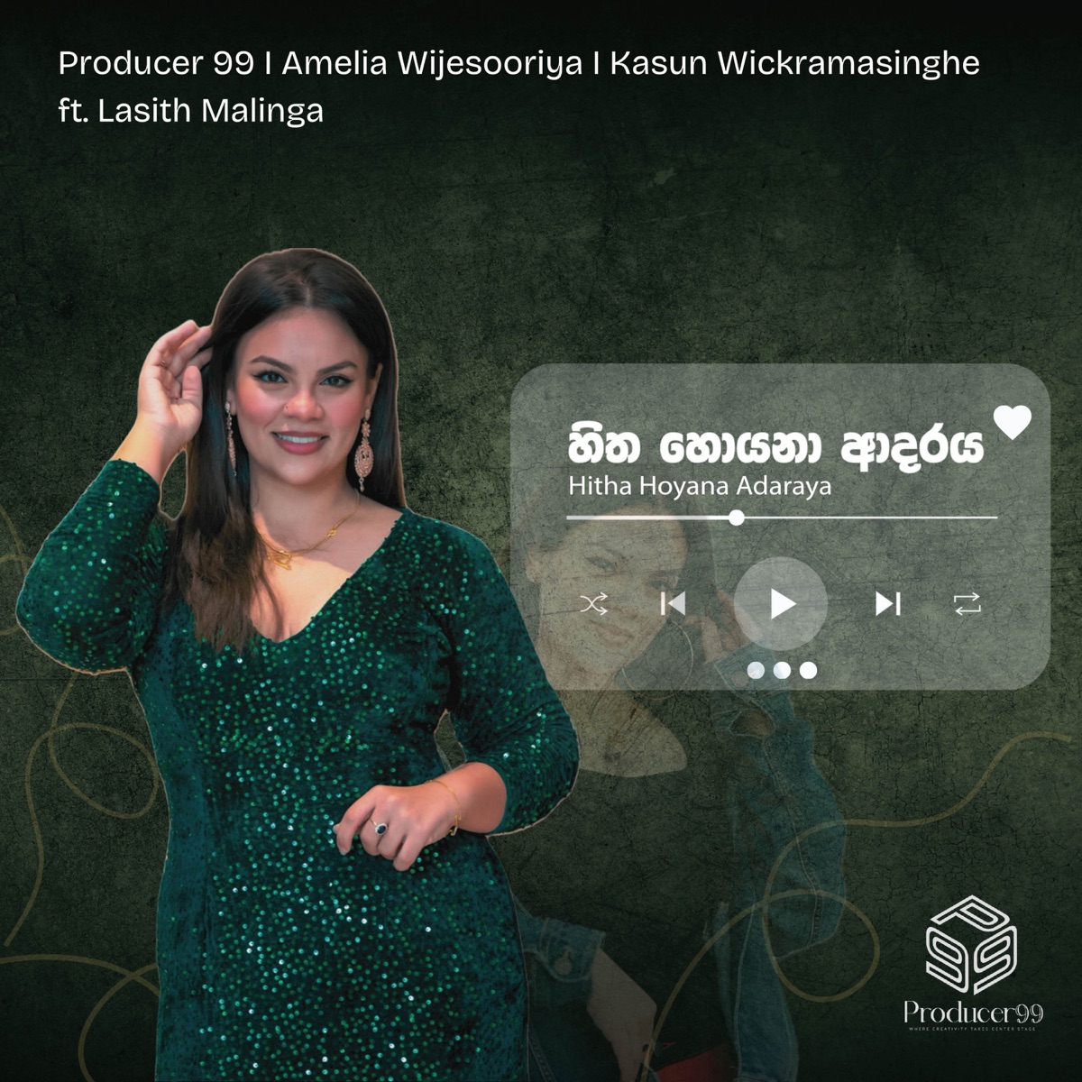 Hitha Hoyana Adaraya (feat. Lasith Malinga) - Single by Producer 99, AMELIA WIJESOORIYA & Kasun Wickramasinghe album cover