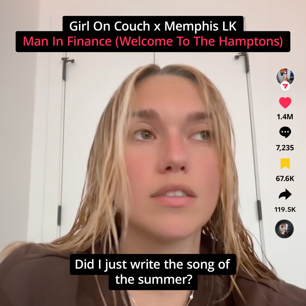 Man In Finance (Welcome To The Hamptons) - Single by Girl On Couch & Memphis LK album cover