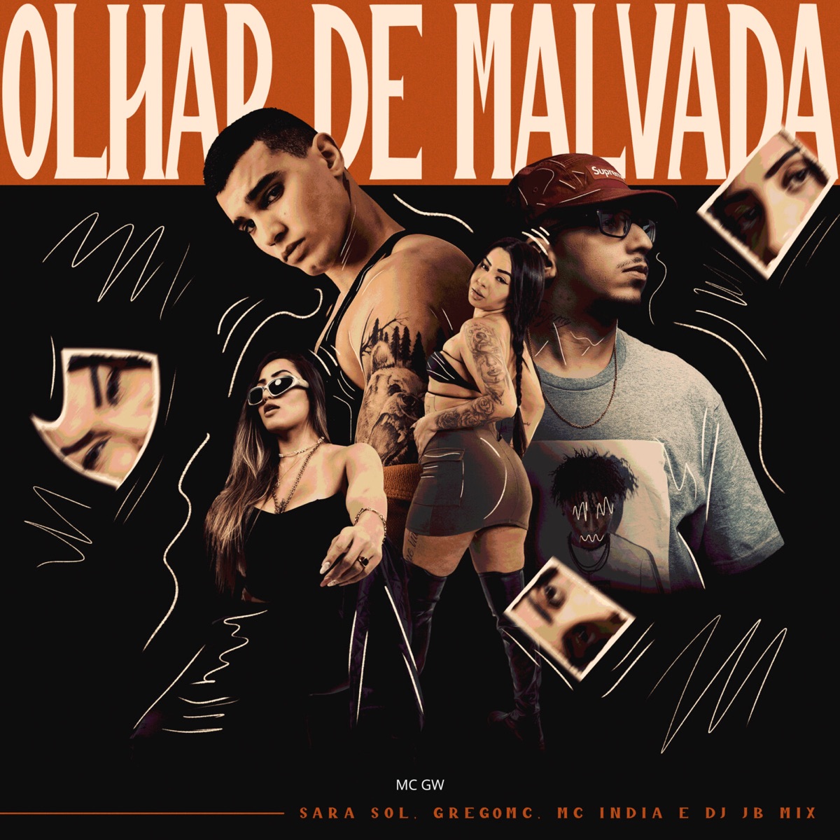 Olhar de Malvada - Single by Sara Sol, Grego MC, Mc India & DJ JB Mix album cover