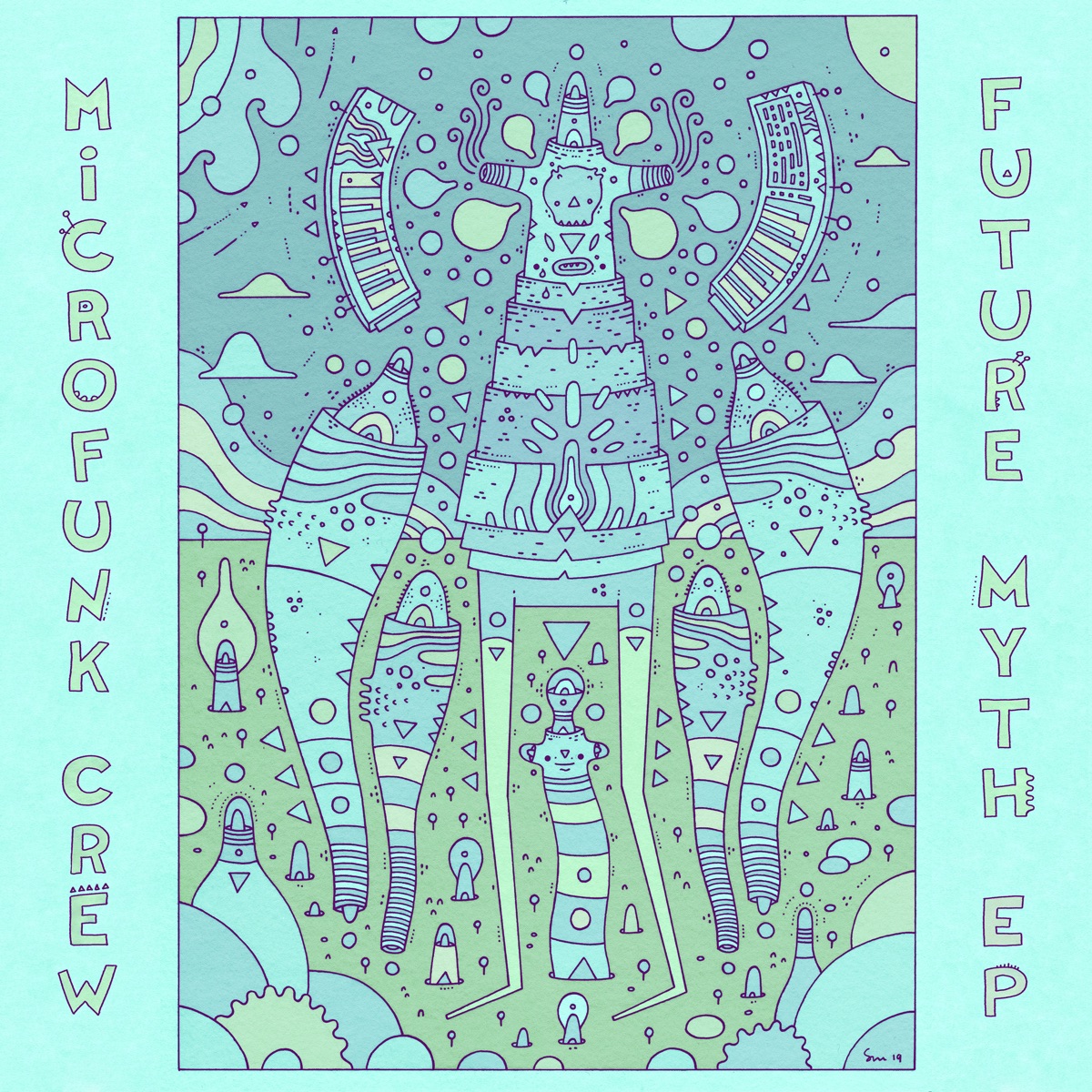 Future Myth - Single by Microfunk Crew, Bop & Oak album cover