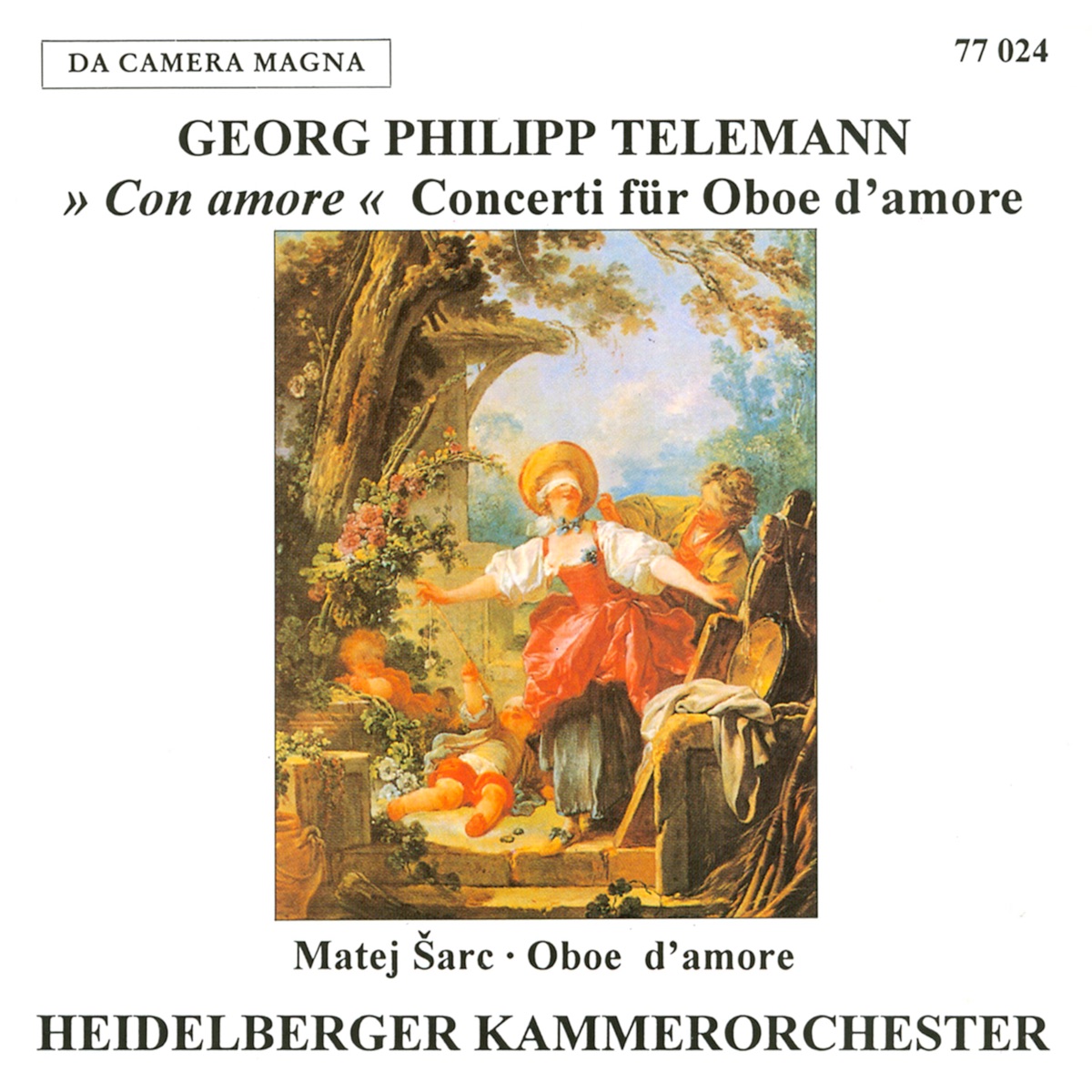 Telemann: Concertos for Oboe d'amore by Matej Sarc, Heidelberger Kammerorchester & Klaus Preis album cover