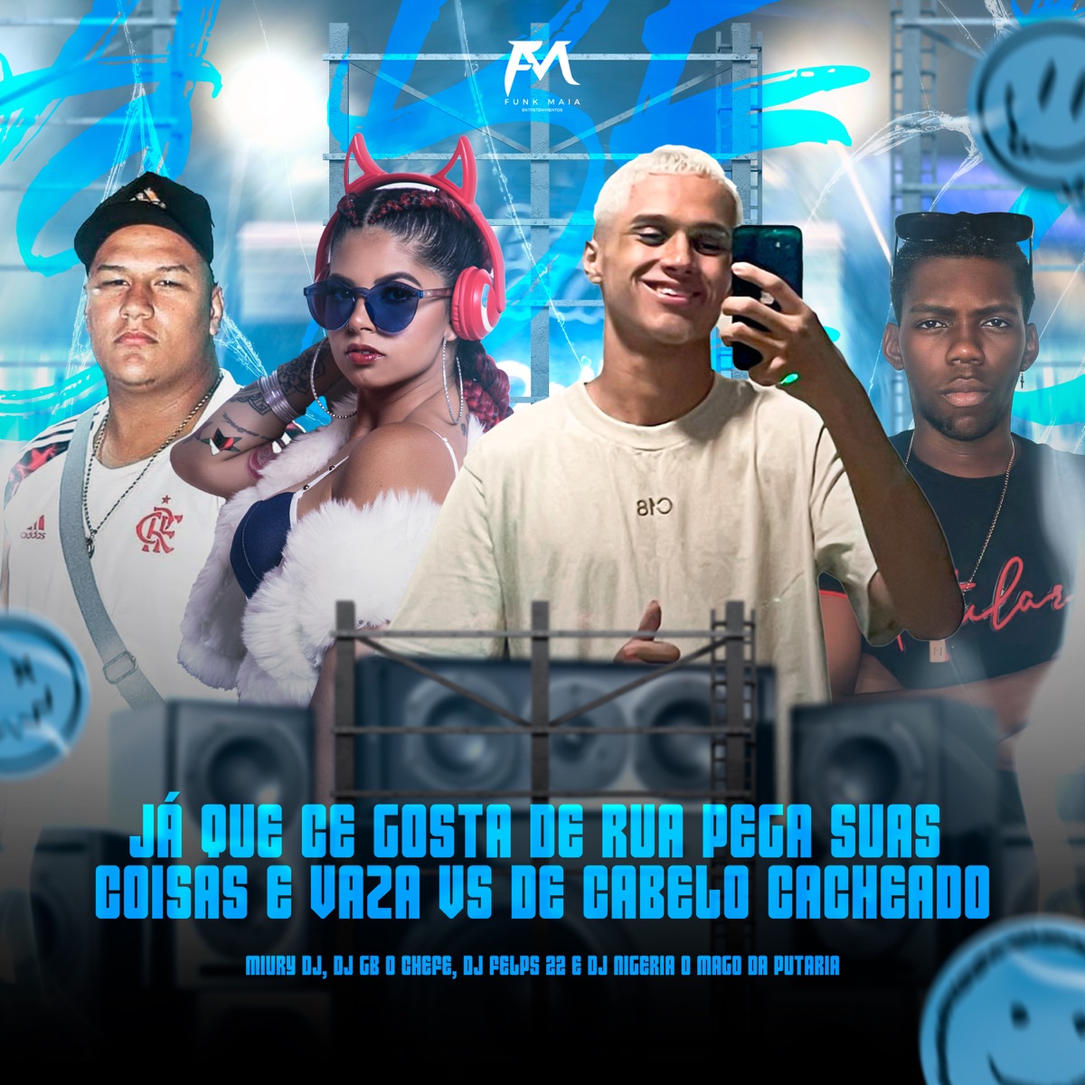 Já Que Ce Gosta de Rua Pega Suas Coisas e Vaza Vs de Cabelo Cacheado (feat. DJ Felps 22) - Single by Miury Dj, DJ Nigéria o Mago da Putaria & DJ GB O Chefe album cover