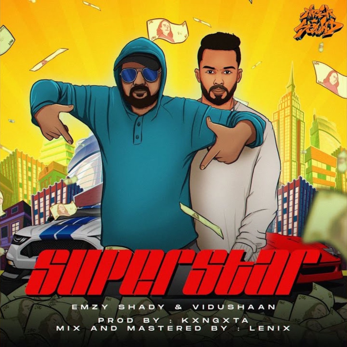SUPERSTAR - Single by Emzy Shady, Vidushaan & Kxngxta album cover