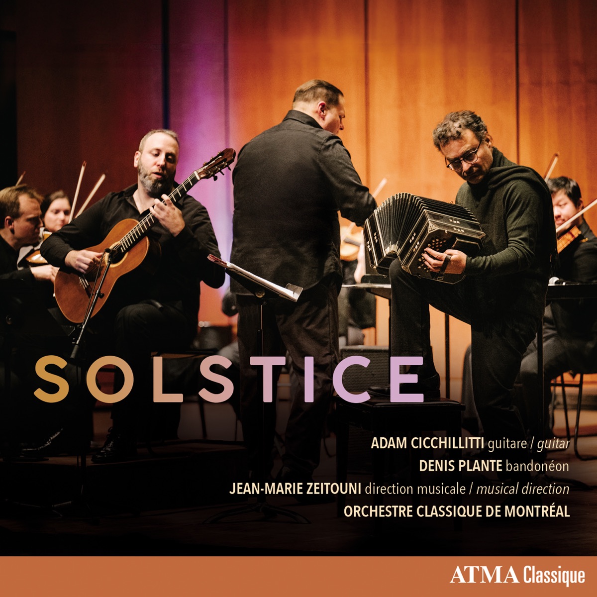 Solstice by Adam Cicchillitti, Denis Plante, Jean-Marie Zeitouni & Orchestre classique de Montréal album cover