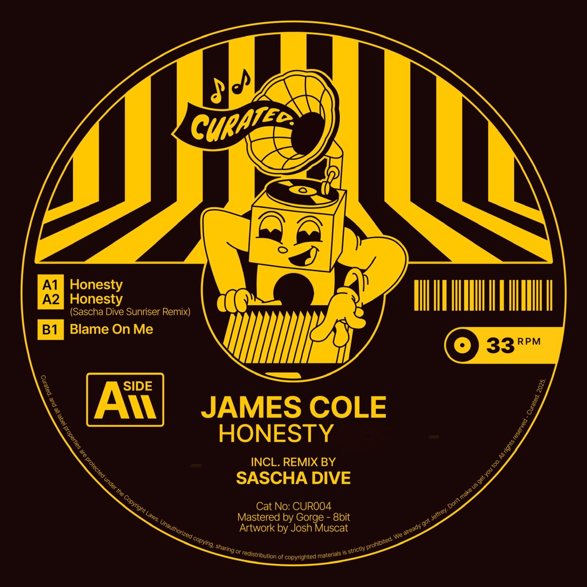 Honesty - Single by James Cole & Sascha Dive album cover
