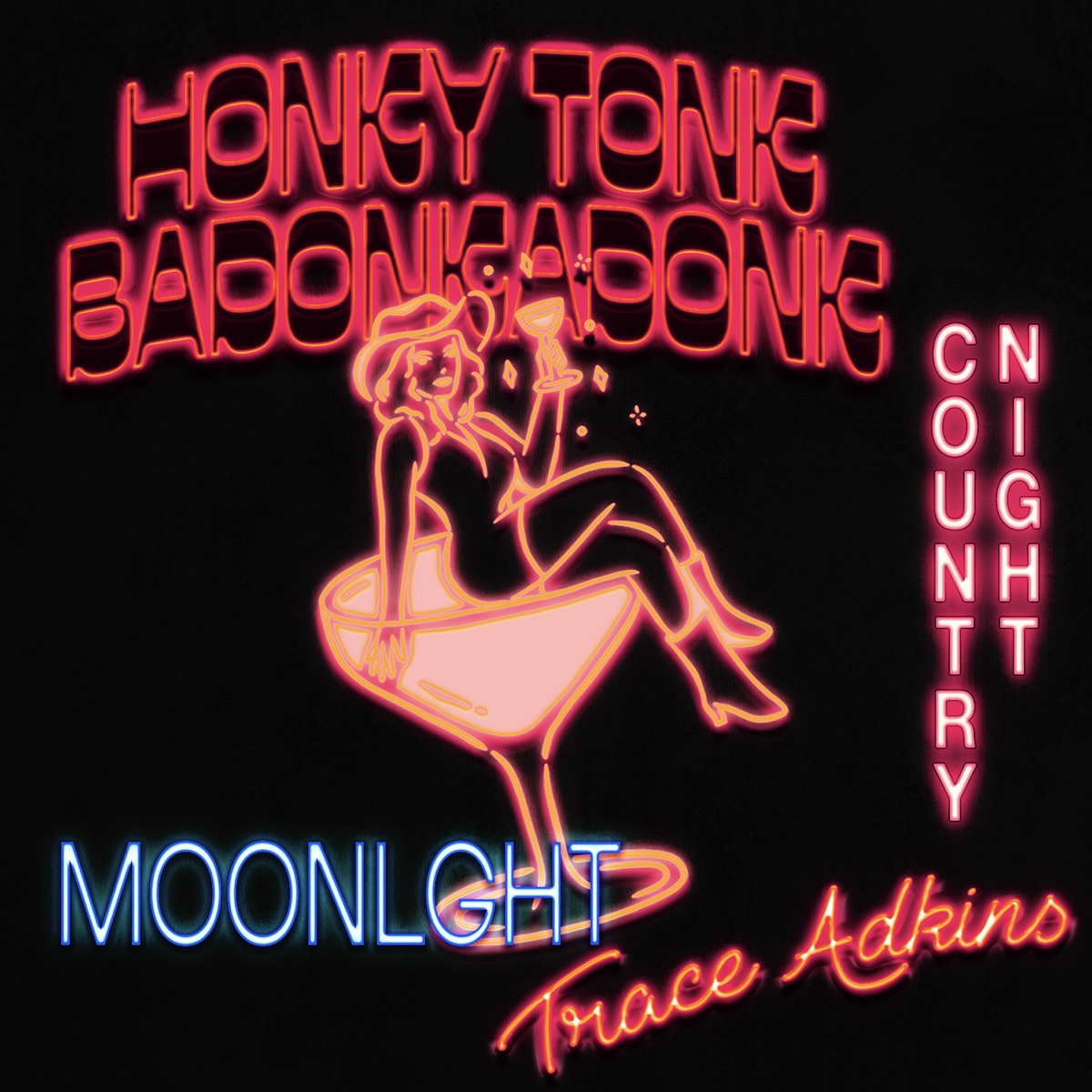 HONKY TONK BADONKADONK - Single by MOONLGHT, Country Night & Trace Adkins album cover