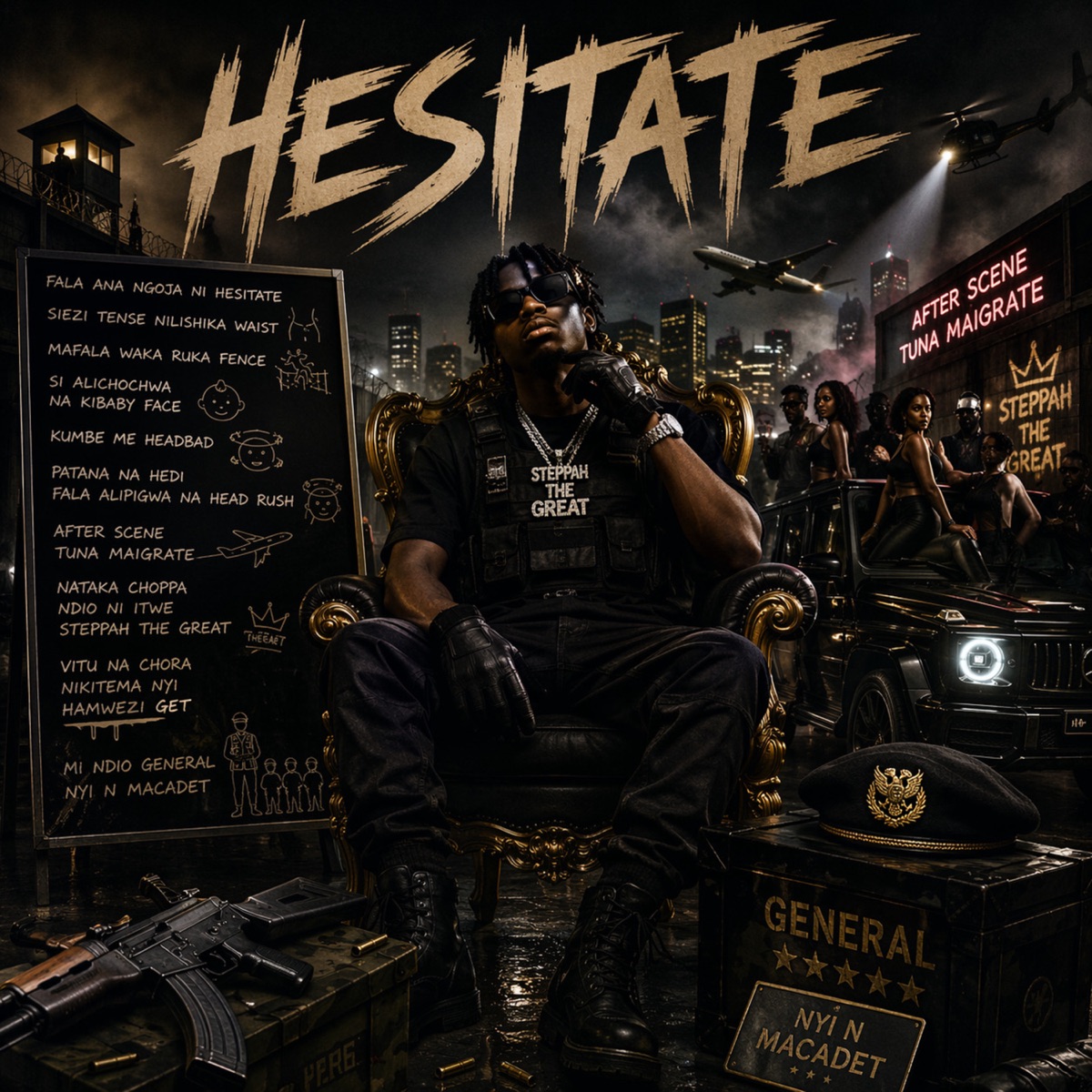 HESITATE - Single by King steppah album cover